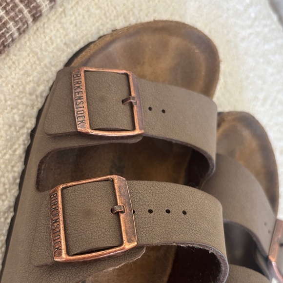Birkenstock Taupe Double Buckle arizona Sandals 38 - Picture 8 of 8